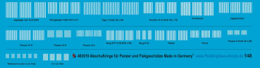 Peddinghaus-Decals 1/48 3019 Kill marks for german tanks and anti aircraft guns