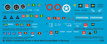 Peddinghaus-Decals 1:35 3023 Canadian tanks in North West Euope