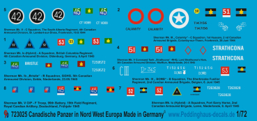 Peddinghaus-Decals 1:72 3025 Canadische Panzer in Nord West Europa
