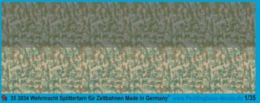 Peddinghaus-Decals 1:35 3034 german Army Splittertarn for Army tents and Raincoat, 2 different colours