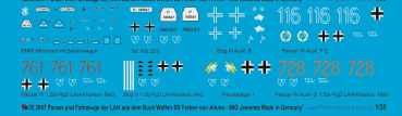 Peddinghaus-Decals 1:35 3067 Tanks and vehicles out of the Book Waffen SS Farben von AMMO-MIG