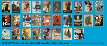 Peddinghaus-Decals 1:35 3077 Recruting wallpapers of the Waffen SS in Europe