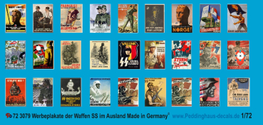 Peddinghaus-Decals 1:72 3079 Waffen SS Werbeplakate im Ausland