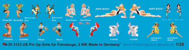 Peddinghaus-Decals 1:35 3123 Pin Up girls for US vehicles and tanks