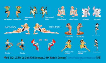 Peddinghaus-Decals 1/48 3124 US Pin Up Girls for US Vehicles and tanks 2. WK
