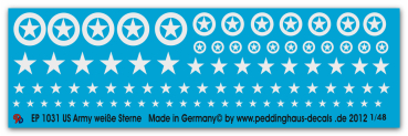 Peddinghaus-Decals 1/48 1031 US Army white stars