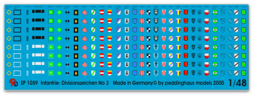 Peddinghaus-Decals 1/48 1059  German Infantry Division markings No 3