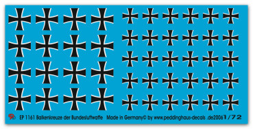Peddinghaus-Decals 1/72 1161 Balkenkreuze Bundesluftwaffe