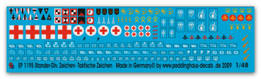 Peddinghaus-Decals 1/48 1195 german divisonal signs,vehicle stander and tactical markings after 1942