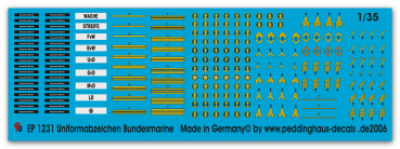 Peddinghaus-Decals 1:35  1231  Bundeswehr Uniform insignia navy