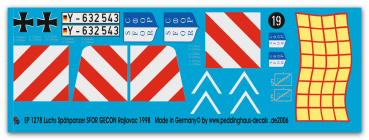 Peddinghaus-Decals 1:16 1278 Luchs recce tank Gecon SFOR Rajiovac 1998