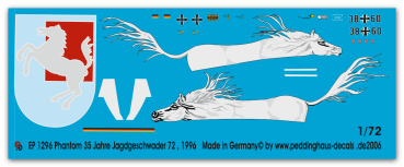Peddinghaus-Decals 1/72 1296 Phantom 35 Jahre Jagdgeschwader 72 September 1996