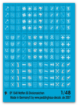 Peddinghaus-Decals 1/48 1548 Divisionszeichen der Waffen SS