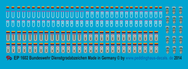 Peddinghaus-Decals 1:16 1602 Uniformbeschriftungen der Panzertruppe der Bundeswehr