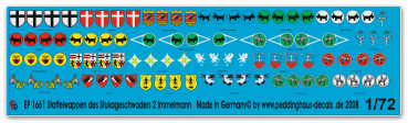 Peddinghaus-Decals 1:72 1661 Staffelwappen Stukageschwader 2 Immelmann
