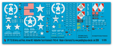 Peddinghaus-Decals 1:35  1733 M3A1 US und Franz. Halbketten 1943-44