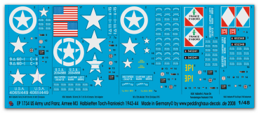 Peddinghaus-Decals 1/48 1734 M3A1 US and french. halftracks 1943-44