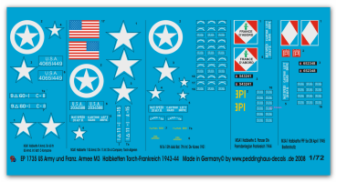 Peddinghaus-Decals 1:72 1735   M3A1 US und Franz. Halbketten 1943-44