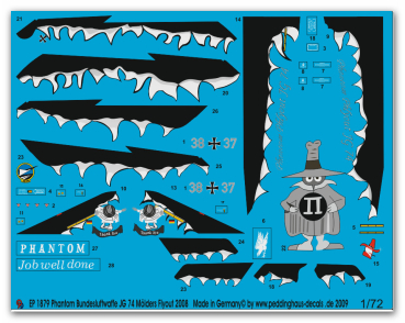 Peddinghaus-Decals 1/72 1879 Phantom Bundesluftwaffe JG 74 Mölders Flyout 2008