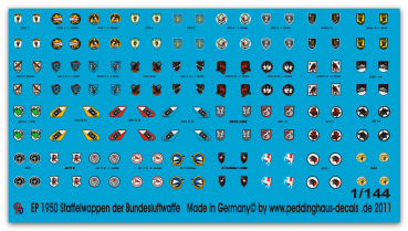 Peddinghaus-Decals 1:144 1950 unit badges of the german airforce