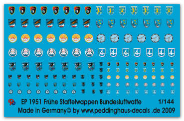 Peddinghaus-Decals 1:144 1951 early unit badges of the german airforce