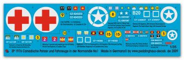 Peddinghaus-Decals 1:35 1976 Canadian tanks and vehicles in the Normandy No 1