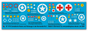 Peddinghaus-Decals 1:35 1978 Canadian tanks and vehicles in the Normandy No 3