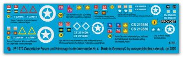 Peddinghaus-Decals 1:35 1979 Canadian tanks and vehicles in the Normandy No 4