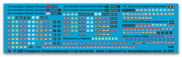 Peddinghaus-Decals 1/48 2000 Canadische Divisonszeichen in der Normandie