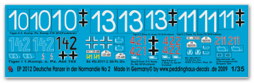Peddinghaus-Decals 1:35  2012 Deutsche Panzer in der Normandie No 2