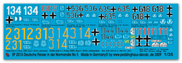 Peddinghaus-Decals 1:35 2015 Deutsche Panzer in der Normandie No 5
