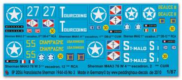 Peddinghaus 1/87 2056 5 Sherman tanks of the FFF in the Normandy No 3