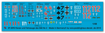 Peddinghaus-Decals 1/48 2095 11 Panzer und Fahrzeuge des DAK No 2