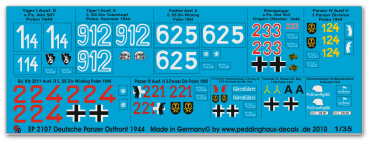 Peddinghaus-Decals 1:35 2107 Deutsche Panzer Ostfront 1944