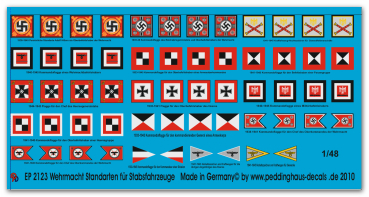 Peddinghaus-Decals 1/48 2123 Wehrmacht und Luftwaffe Standarten für Stabsfahrzeuge