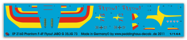 Peddinghaus-Decals 1:144 2160 Phantom F-4F Flyout Jabo 35/JG 73 Pferdsfeld