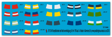 Peddinghaus-Decals 1:144 2169 Tailmarkings of the Reichsverteidigung für Fw 190 A