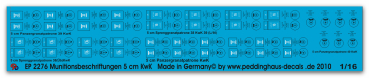 Peddinghaus-Decals 1:16 2276 Ammo markings for 5 cm KwK ammo