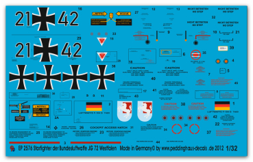 Peddinghaus 1/32 2576  Starfighter german modern airforce JG 72 Westfalen