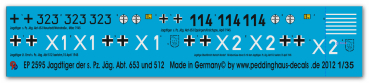Peddinghaus-Decals 1:35 2595 Jagdtiger der s.Pz. Jäg Abt. 653 und 512