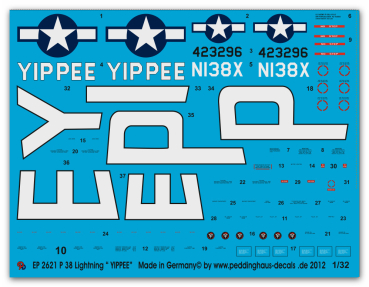 Peddinghaus 1/32 2621  P 38 Ligthning " Yippee"