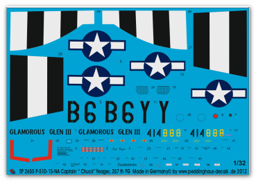 Peddinghaus 1/32 2655  P-51 D-15-NA Captain " Chuck " Yeager, 357th FG