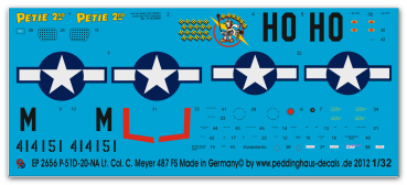 Peddinghaus 1/32 2656  P-51D-20-NA Lt. Col.C.Meyer 487 FS 1-72
