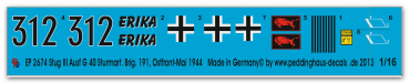 Peddinghaus-Decals 1:16  2674 Stug III Ausf G 40 Sturmbrigade 191, Ostfront - Mai 1944