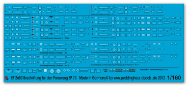 Peddinghaus-Decals  1:160 2680 markings for the Armoured Train BP 73