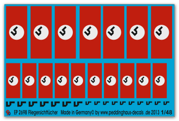 Peddinghaus-Decals 1:48 2698 Aircraftrecon flags for german tanks and vehicles