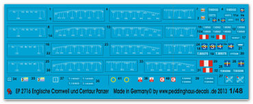 Peddinghaus-Decals 1:48 2716 Royal Marines Cromwell and Centaur Panzer Support tanks Teil 2