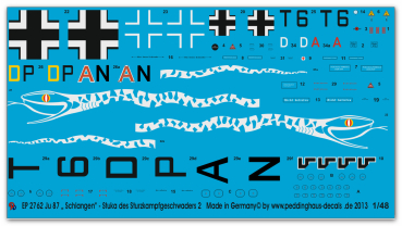 Peddinghaus-Decals 1:48 2762 Ju 87 " Schlangen -Stukas des Sturzkampf-geschwaders 2