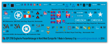 Peddinghaus-Decals 1:35 2788 english tanks in North West Europe 1944