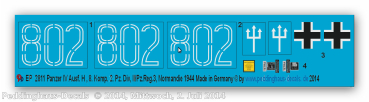 Peddinghaus-Decals 1:16  2811 Panzer IV H , 2. german tank Div. in Normandy
